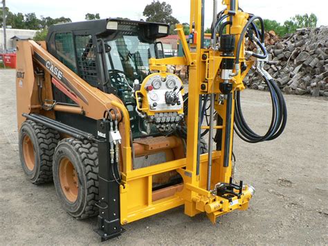 rock drill attachment skid steer|skid steer mounted drill rig.